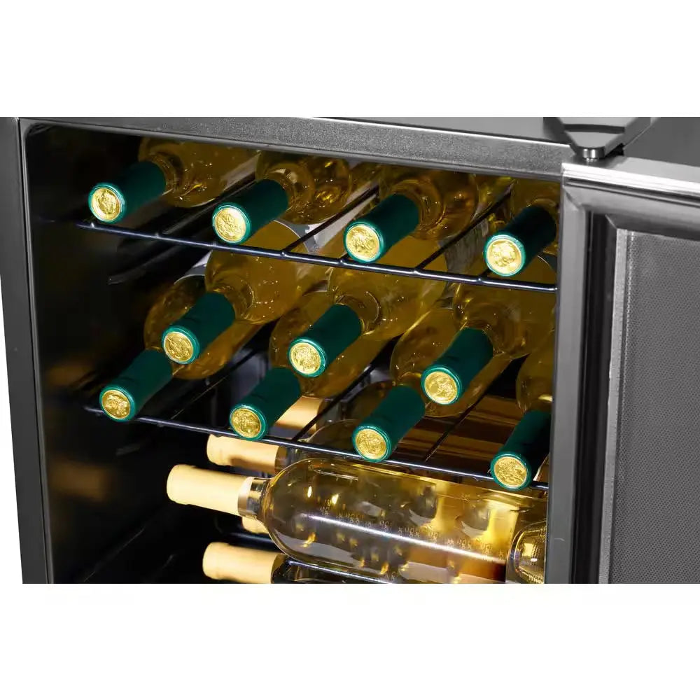 18 In. Single Zone Beverage and Wine Cooler in Stainless Steel