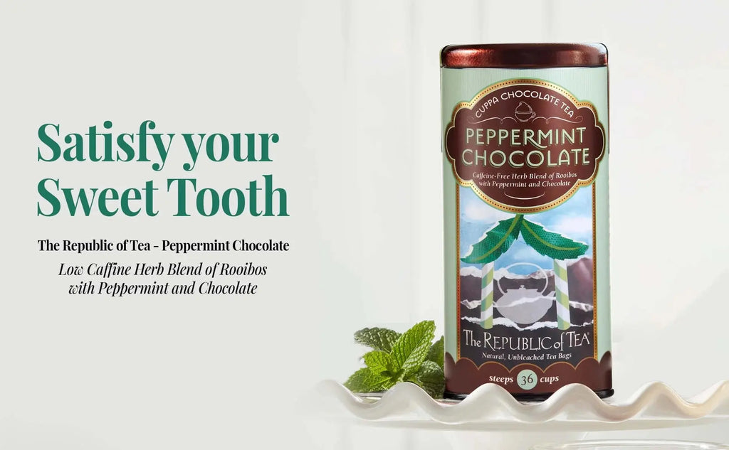 Peppermint Cuppa Chocolate Tea, 36 Tea Bags, Rooibos Tea Dessert Blend