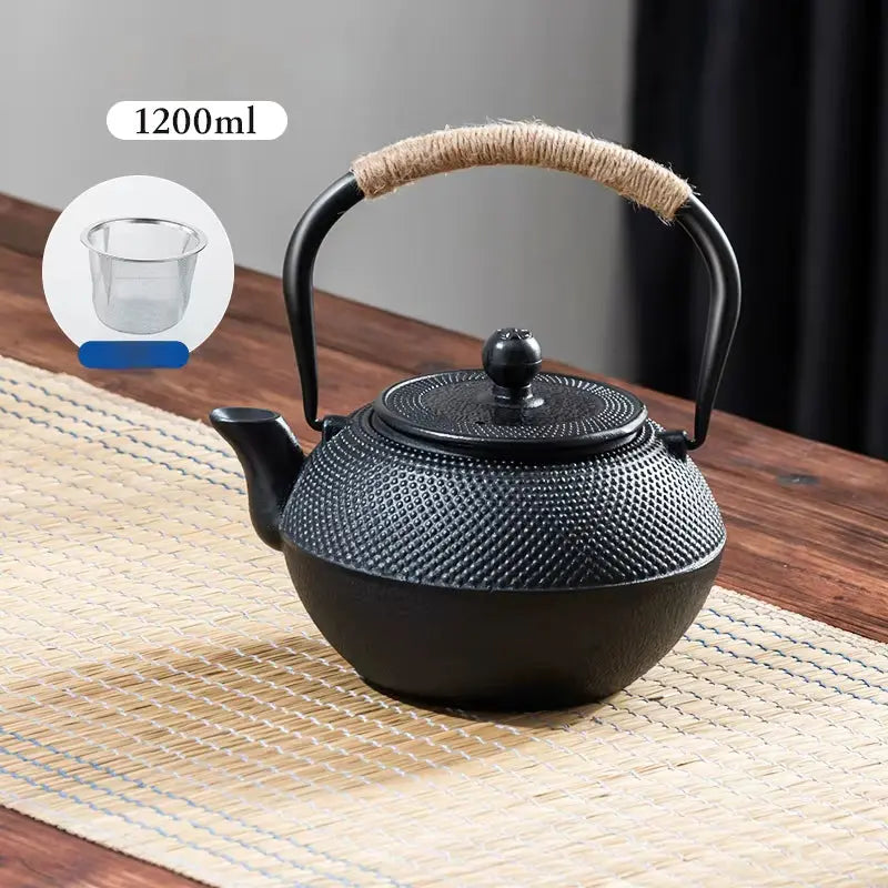 Cast Iron Tea Kettle Overstove Tea Kettle Filter Tea Kettle Chinese Kung Fu Open Fire Boiling Water Teapot Tea Set