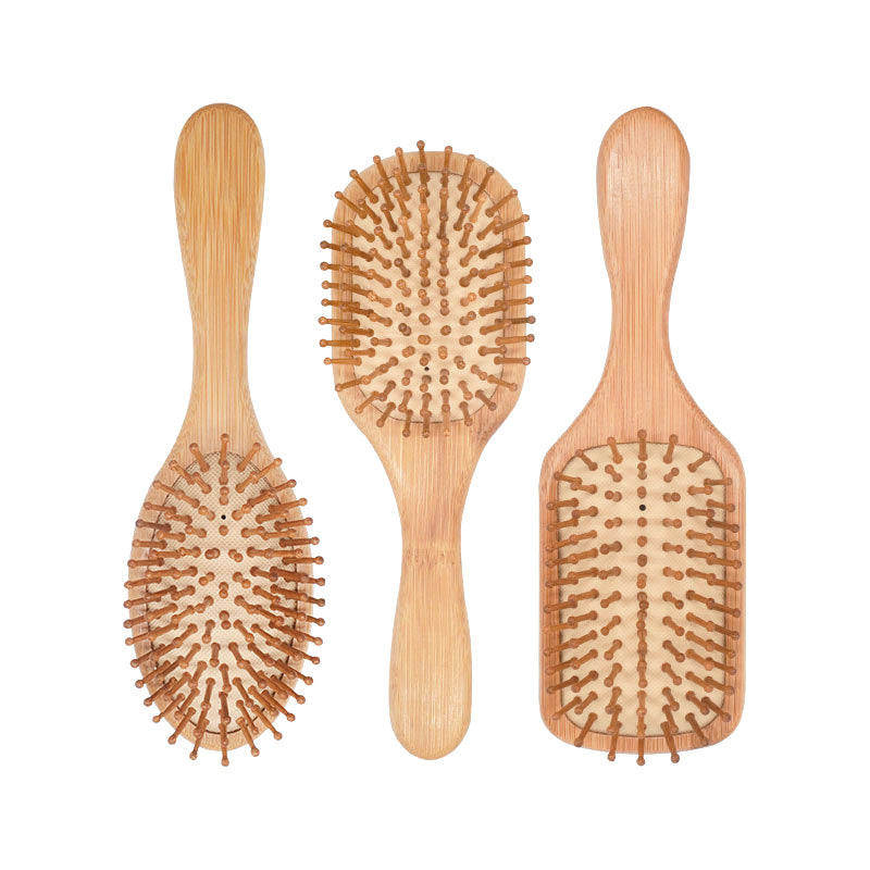 1pc Healthy Hair Brush - Professional Wooden Comb For Massage And Scalp Care - Bamboo Hair Brush Chef's Market