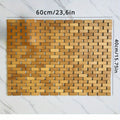 1pc Anti-slip Bamboo Shower Mat, Bathroom Bamboo Draining Mat, Basic Protective Bathtub Mat, Bathroom Accessories, Home Decor, Room Decor Chef's Market