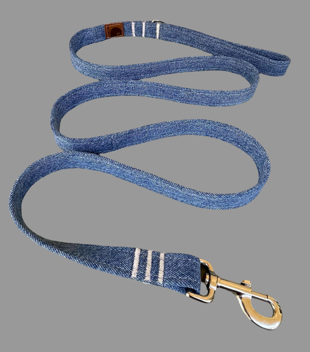 Handmade Carhartt Denim Dog Leash – Upcycled Denim, Sustainable, Durable & Unique Pet Accessory