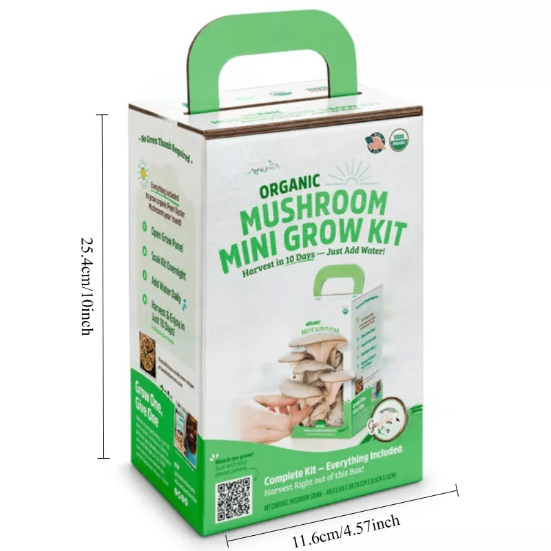 Organic Mushroom Mini Grow Kit Pearl Oyster Chef's Market