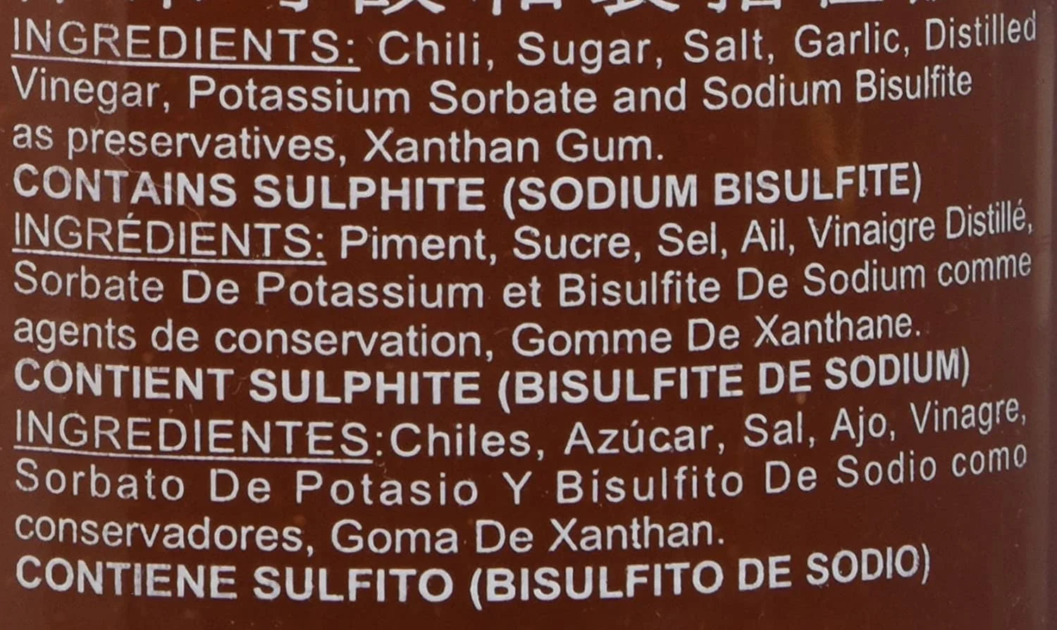 Sriracha Hot Chili Sauce, 28Oz (793G) Bottle