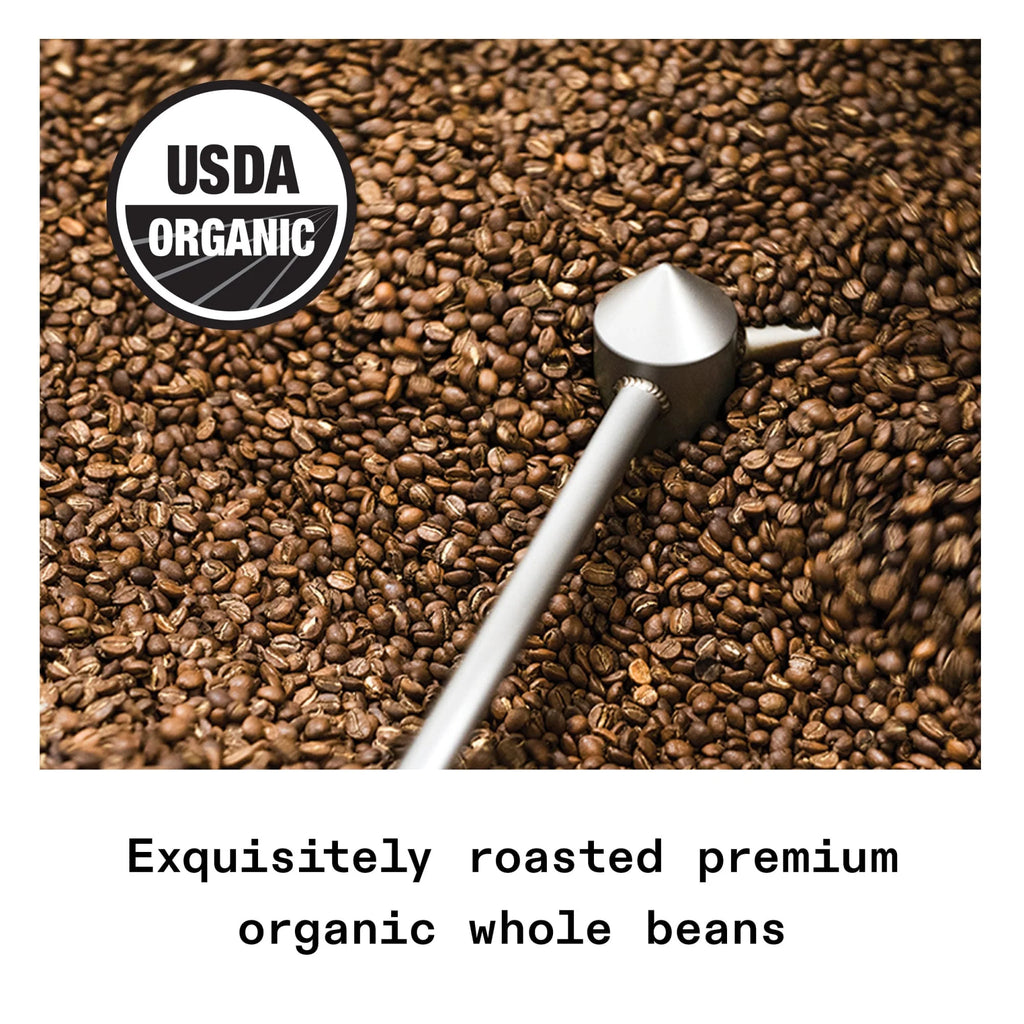 , Decaf, Organic Gourmet, Medium Roast, Whole Bean, 12 Oz