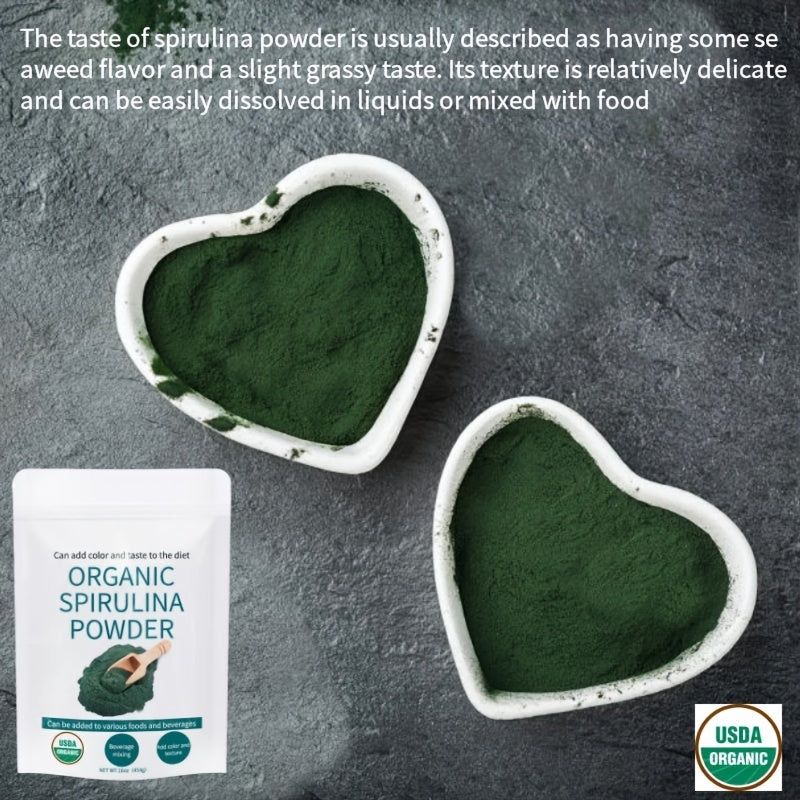 Organic Spirulina Powder, 16 Oz/green Superfood, Spirulina Powder Extract, Without Additives, Added To Milkshakes, Milkshakes, Salads, Oats, Yogurt, Muffins, Desserts, And More. Chef's Market