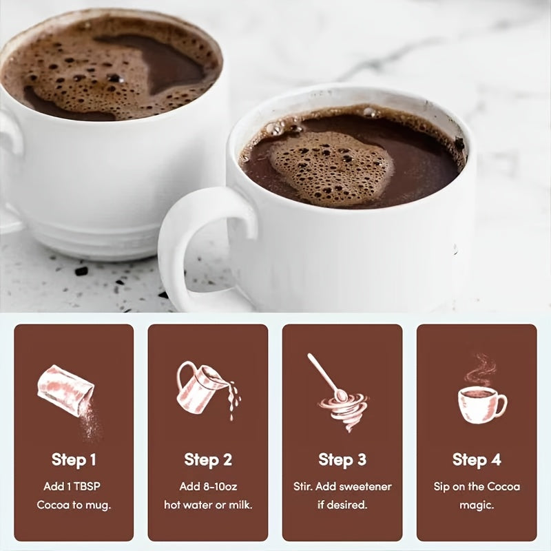 VBSWAP Organic Cacao Powder, 2lb - Unsweetened Cocoa Powder with Rich Dark Chocolate Flavor, Perfect for Baking, Coffee, Instant Drinks &Smoothies-Intensely Rich Flavor Cacao Powder-Cheap Items Chef's Market