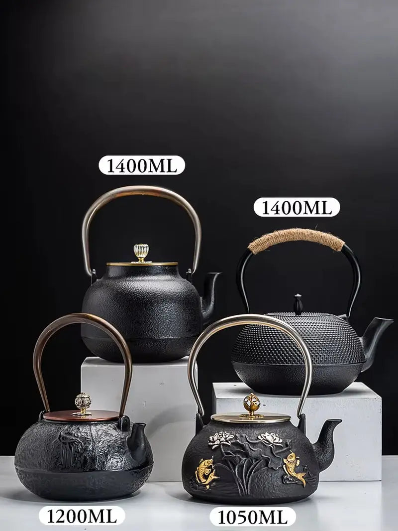 Cast Iron Tea Kettle Overstove Tea Kettle Filter Tea Kettle Chinese Kung Fu Open Fire Boiling Water Teapot Tea Set