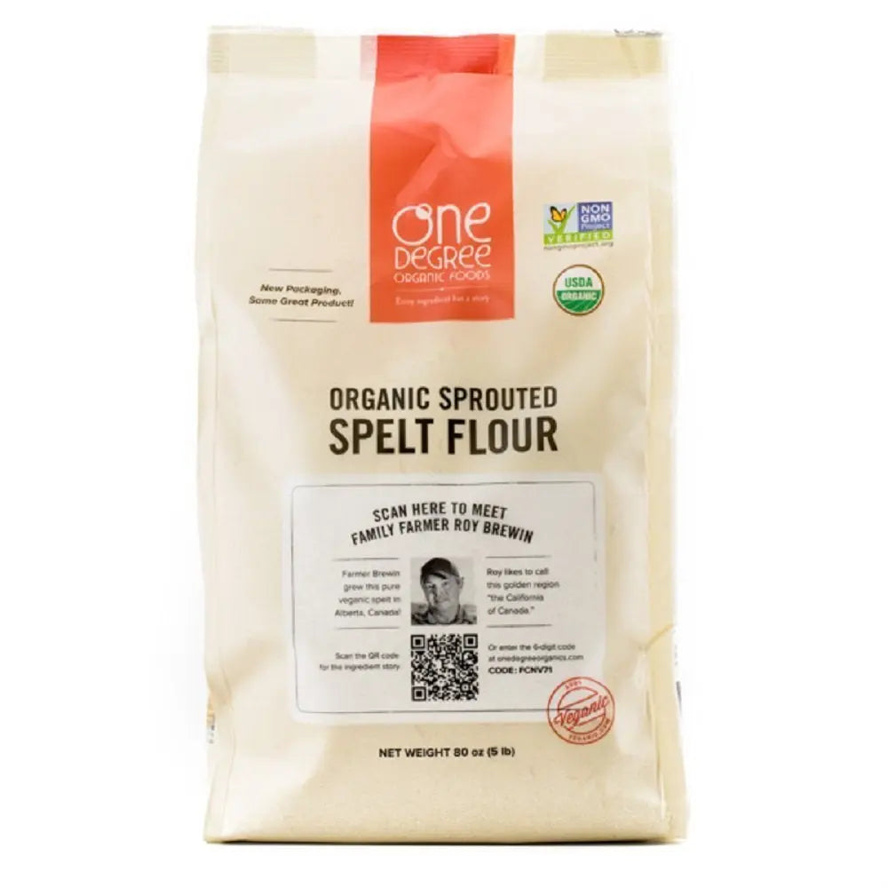One Degree Organic Foods 80 Ounce Organic Sprouted Spelt Flour Pack