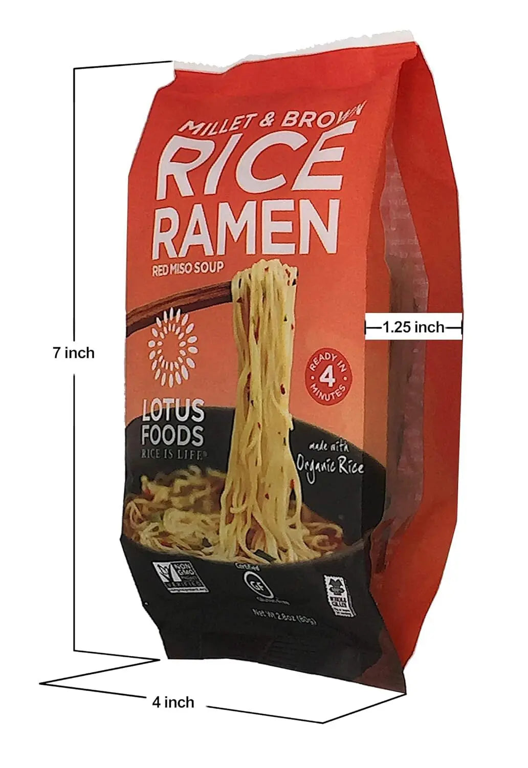 Bulk Food Organic Millet & Brown Rice Ramen Noodles with Red Miso So