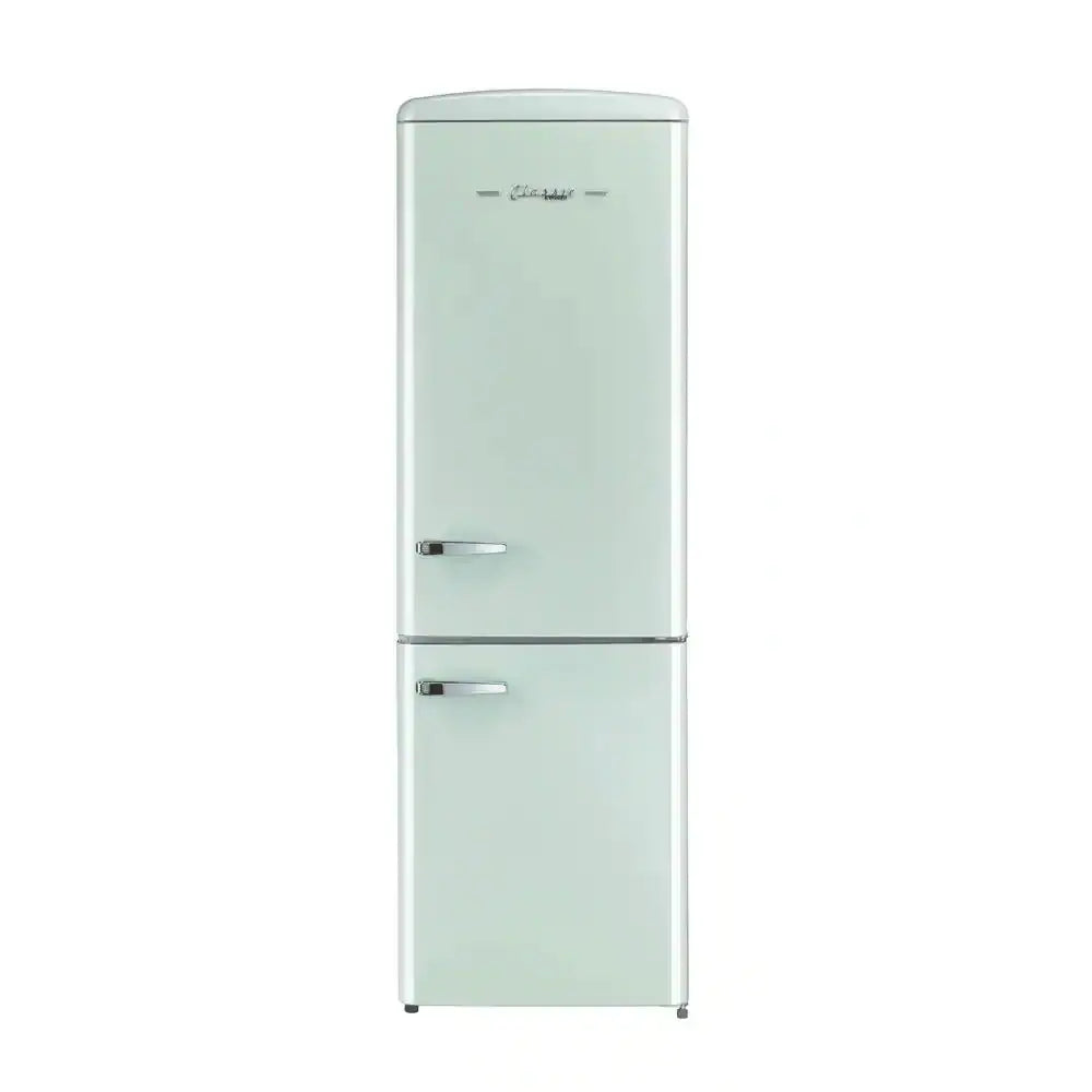 Classic Retro 23.6 in 11.7 Cu. Ft. Frost Free Retro Bottom Freezer Refrigerator in Summer Mint Green, ENERGY STAR