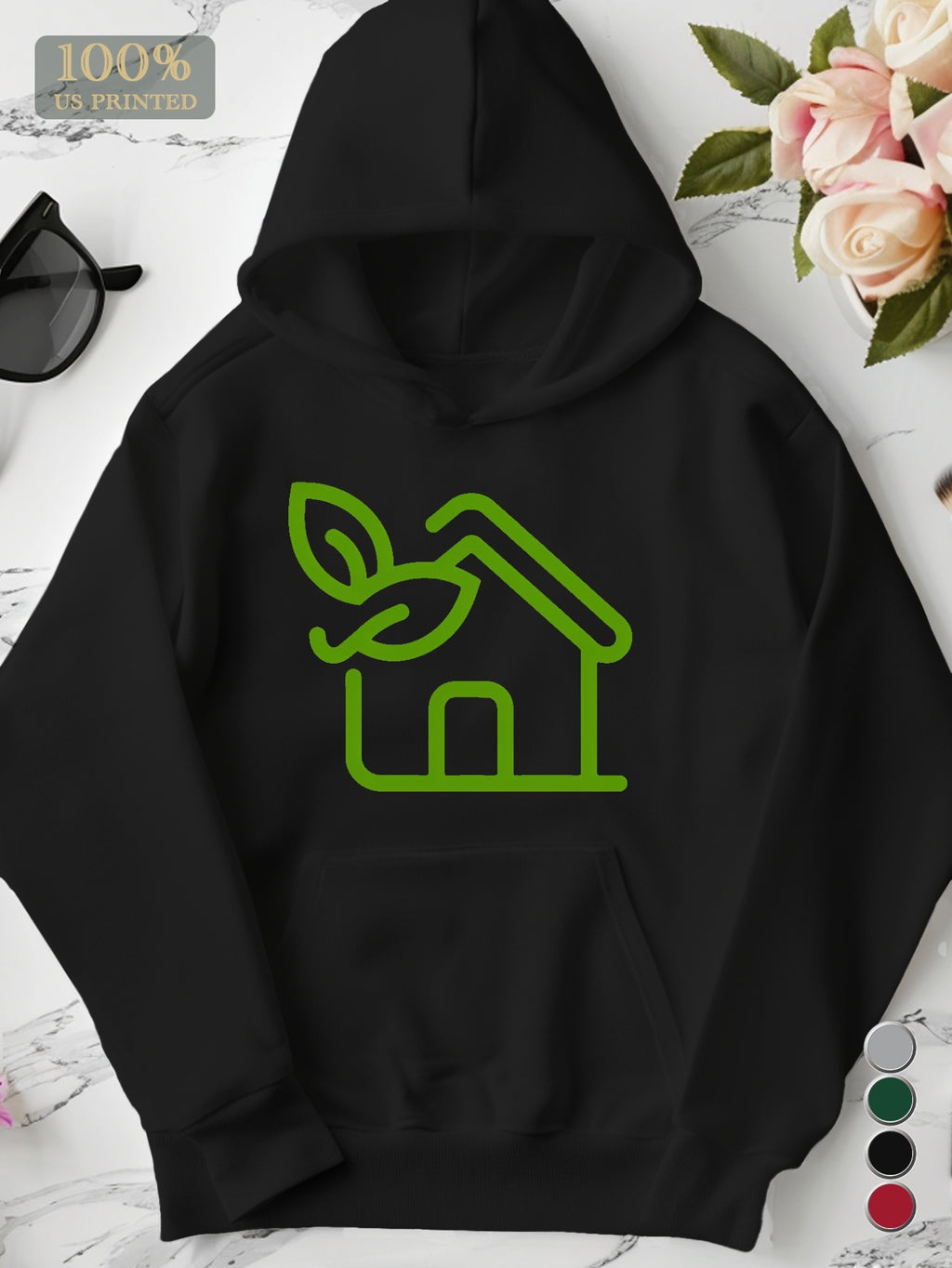 leaf eco friendly green house women's plus size hoodies Chef's Market