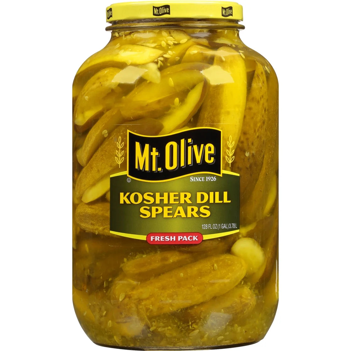 Mt. Olive Kosher Dill Spears Fresh Pack Pickles - 128 Fl Oz Jar