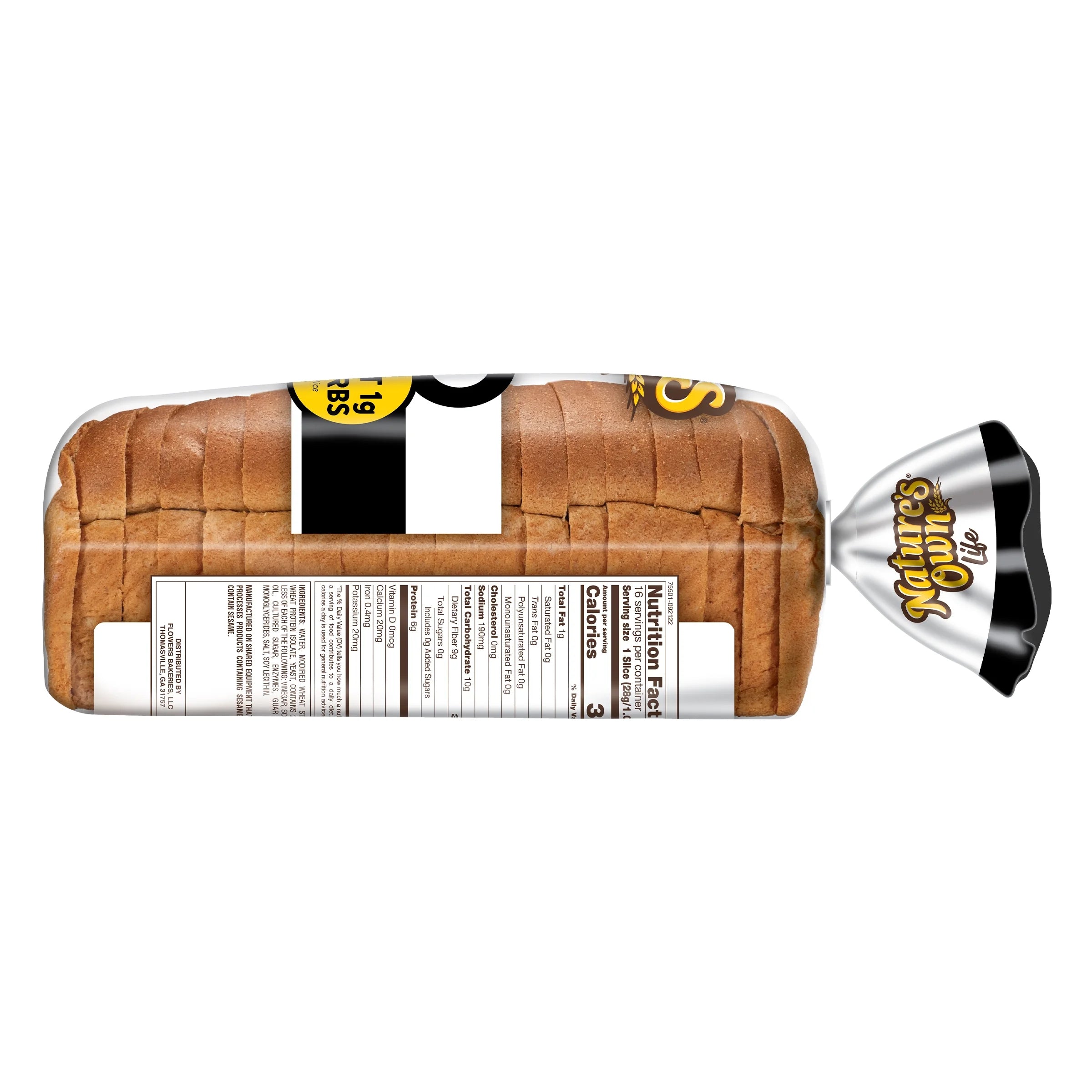 Life Keto Soft White Bread, Net 1 Carb Sliced White Keto Bread, 16 Oz