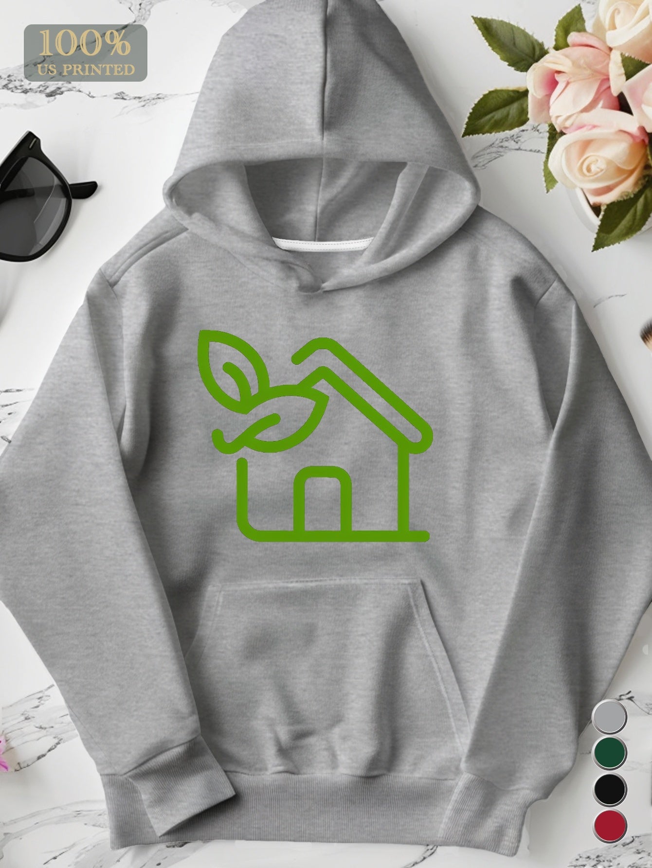 leaf eco friendly green house women's plus size hoodies Chef's Market