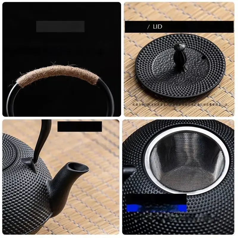 Cast Iron Tea Kettle Overstove Tea Kettle Filter Tea Kettle Chinese Kung Fu Open Fire Boiling Water Teapot Tea Set