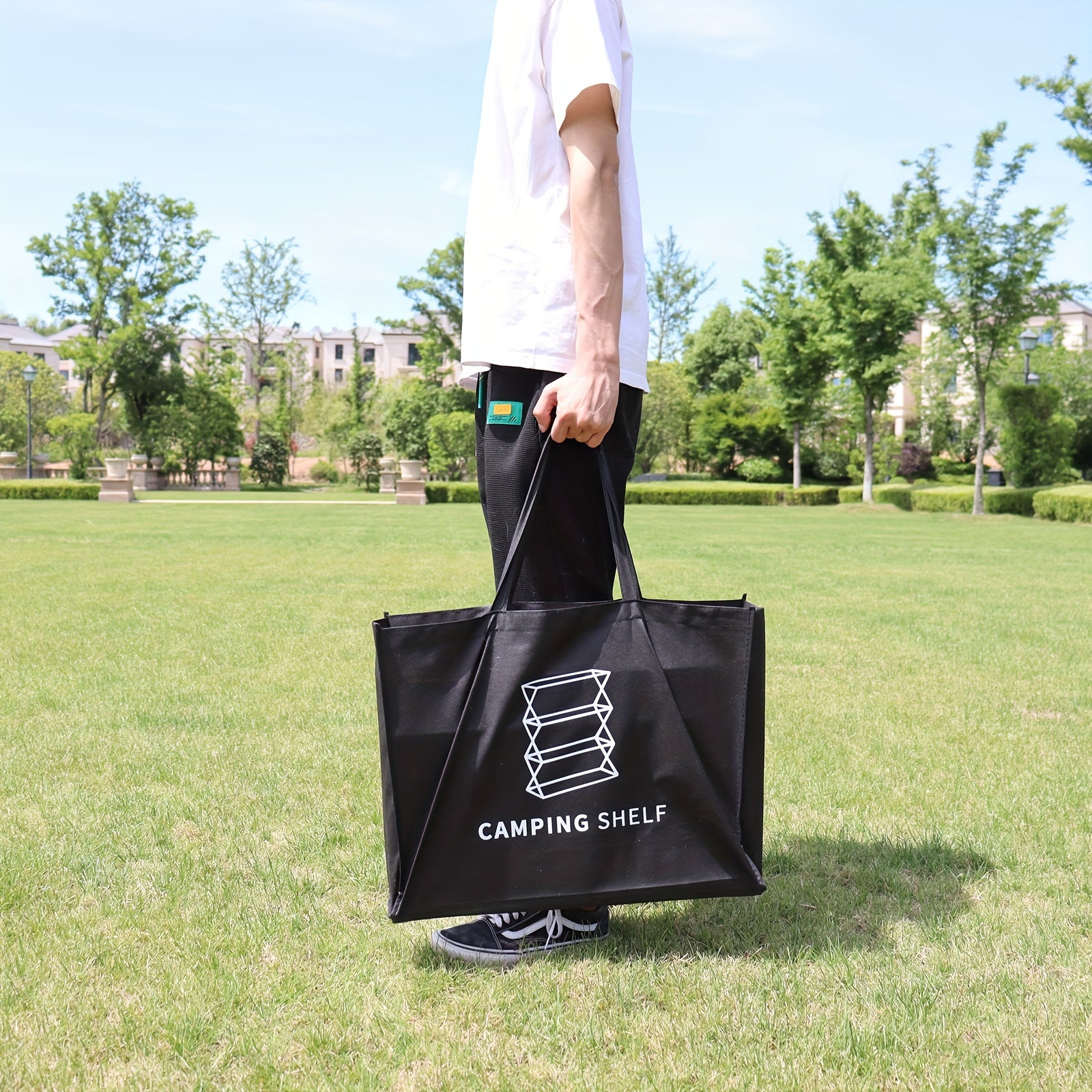 Versatile Bamboo Folding Coffee Table - Dual-Use for Storage & Leisure, Perfect for Camping, Picnics, and Home Use Chef's Market