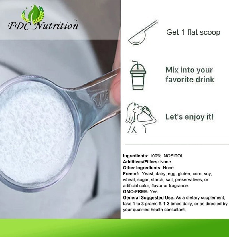 1.1Lb (500G) PURE INOSITOL POWDER PHARMACEUTICAL GRADE MOOD STRESS ANXIETY VEGAN