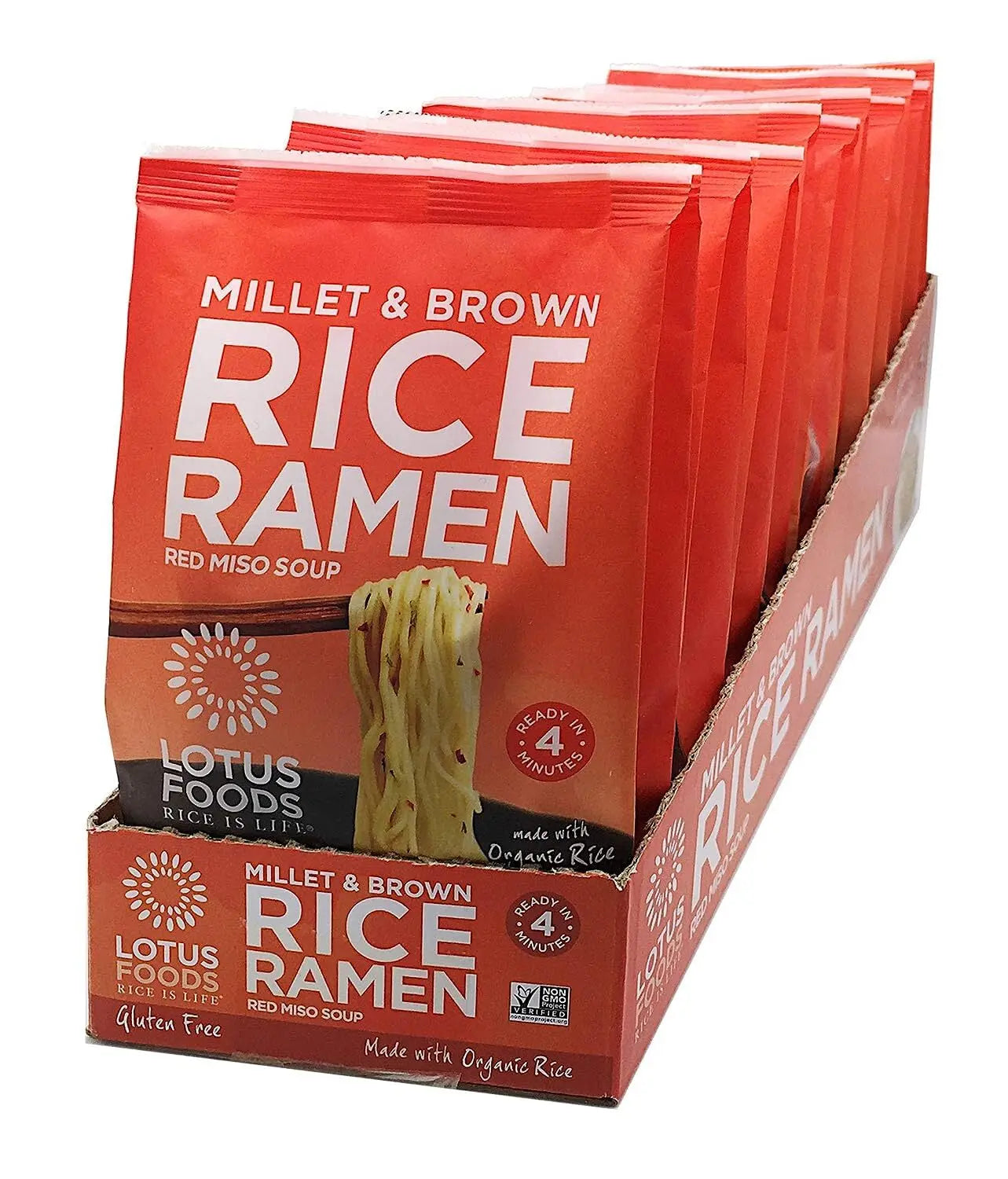 Bulk Food Organic Millet & Brown Rice Ramen Noodles with Red Miso So
