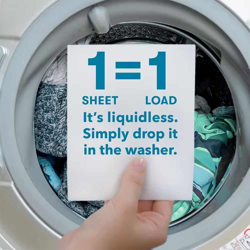 Free and Clear Liquidless Laundry Detergent Sheets,50-Sheets, (10-Pack)