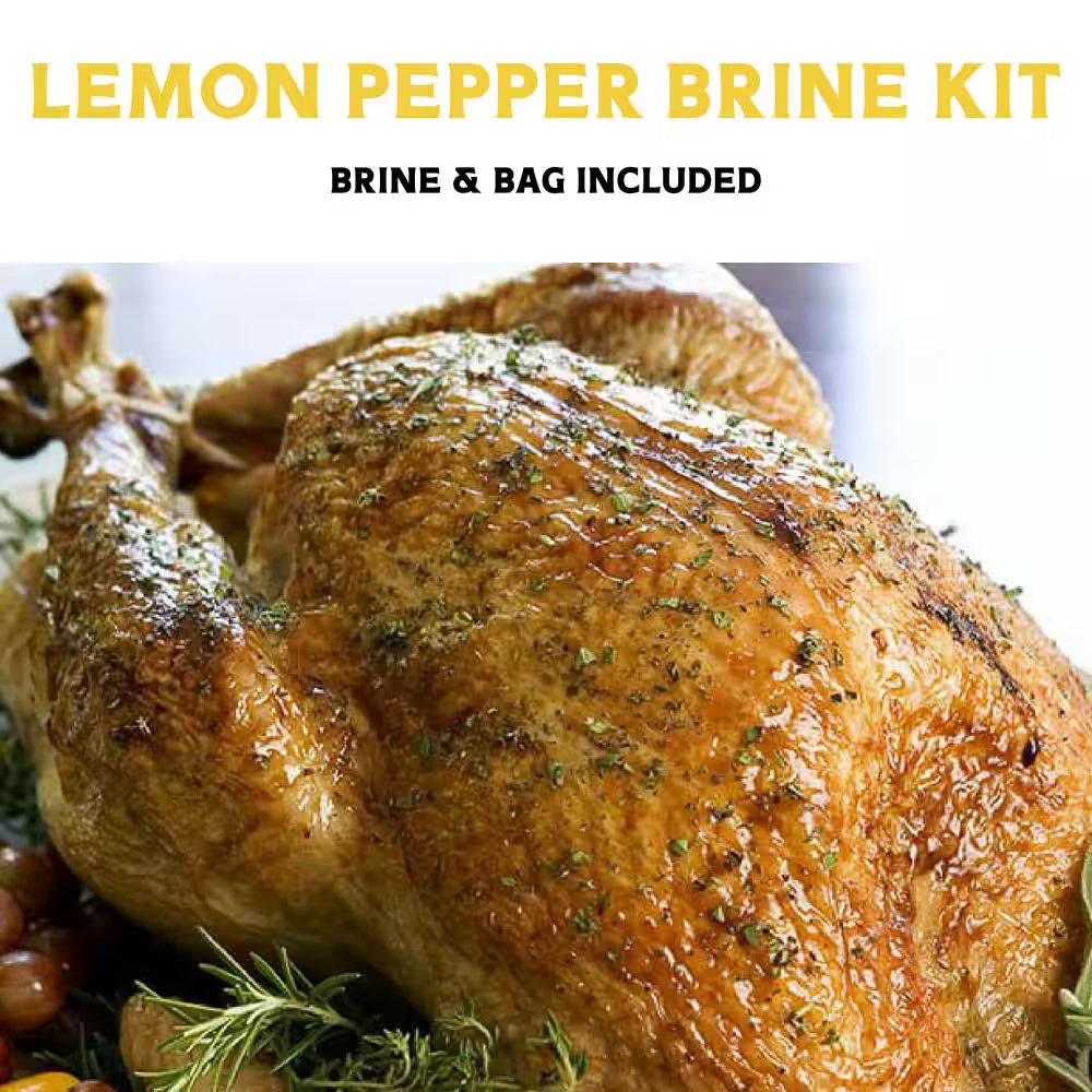All-Natural Lemon Pepper Brine Kit, Includes Brining Bag, 14.4Oz Marinades