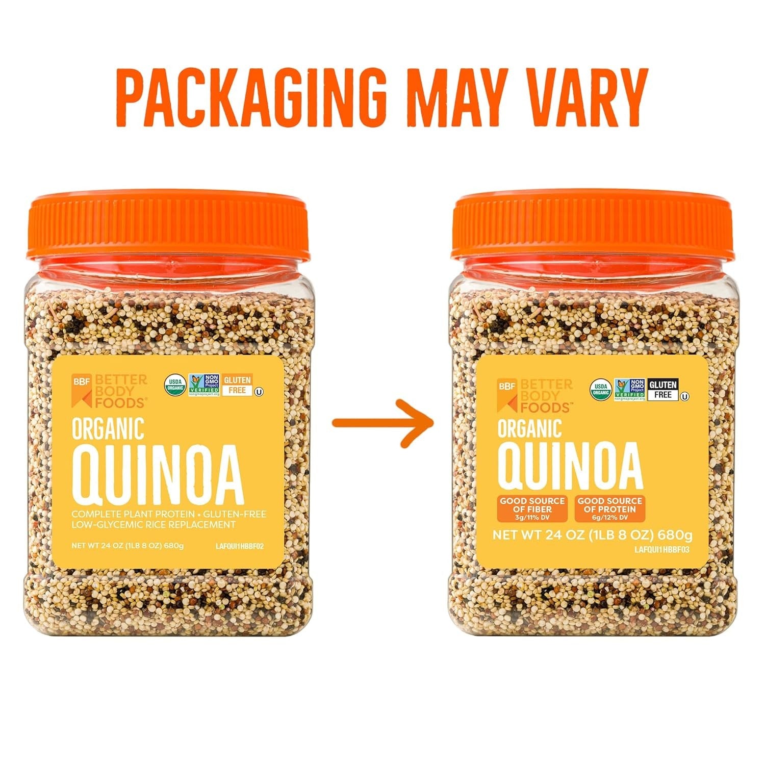 Betterbody Foods Organic Quinoa, Vegan, Gluten Free,, 24 Ounce