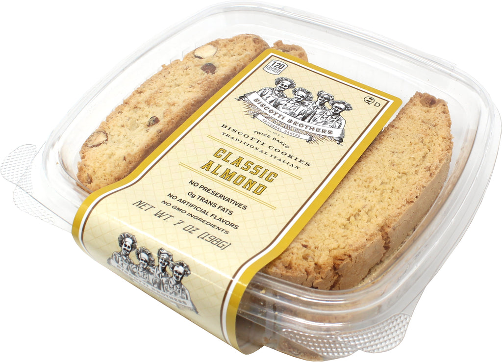 7 Oz Almond Biscotti, 12 Ct/Case, Non-Gmo and Kosher Certified, No Preservatives