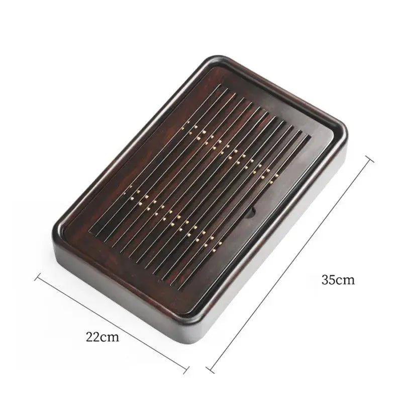 Black Ebony Tea Tray Household Solid Wooden Tea Tray Drainage Water Storage Tea Board Chinese Tea Table Decor Home Accessories colegio culinario de morelia