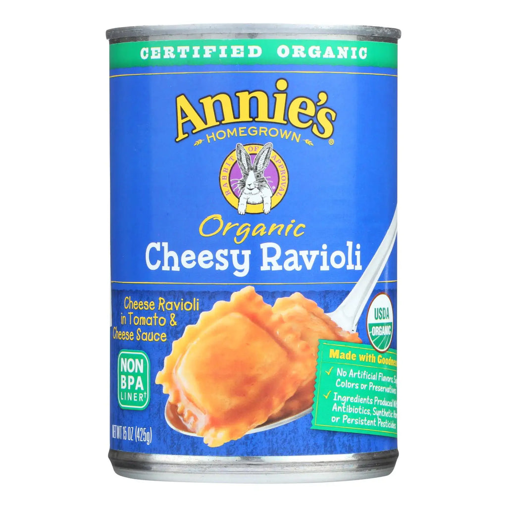 UD2 Annie's Homegrown Organic 15 Oz. Cheesy Ravioli in Tomato and Cheese Sauce Case of 12-Cheese & Analogues Chef's Market
