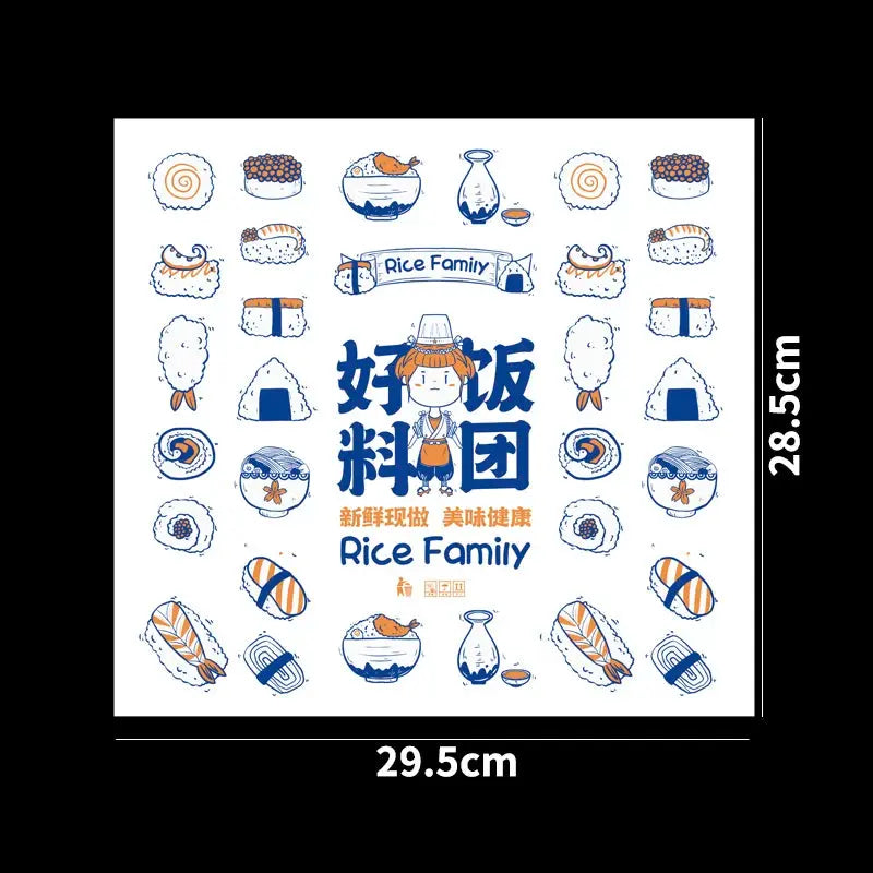 25Pcs Wax Paper Food Grade Grease Paper Food Wrappers Bread Sandwich Burger Fries Baking Tools Oilpaper Fast Food Customized colegio culinario de morelia