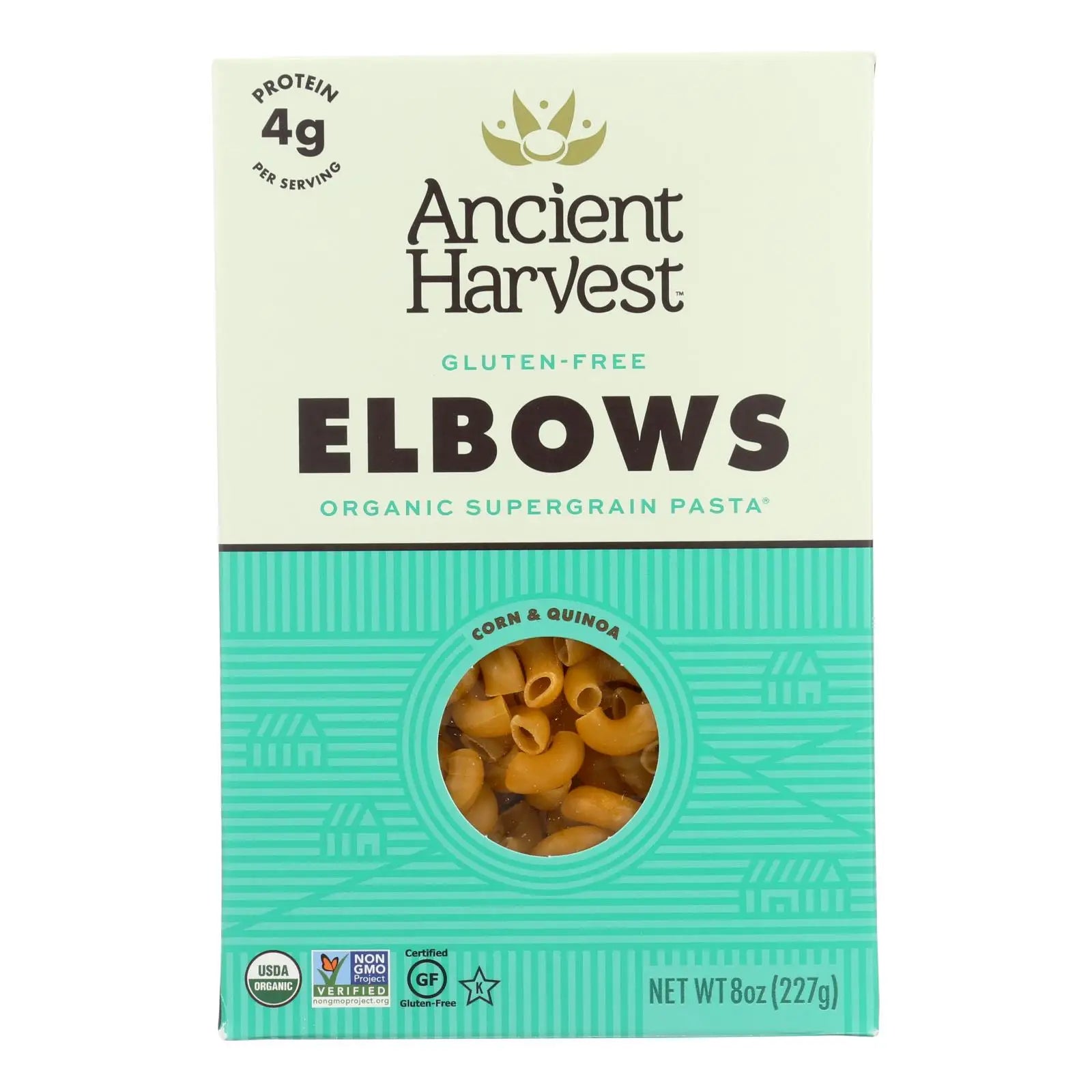 UD2 Ancient Harvest Organic Quinoa Elbows Supergrain Pasta Case of 12-8 oz Chef's Market