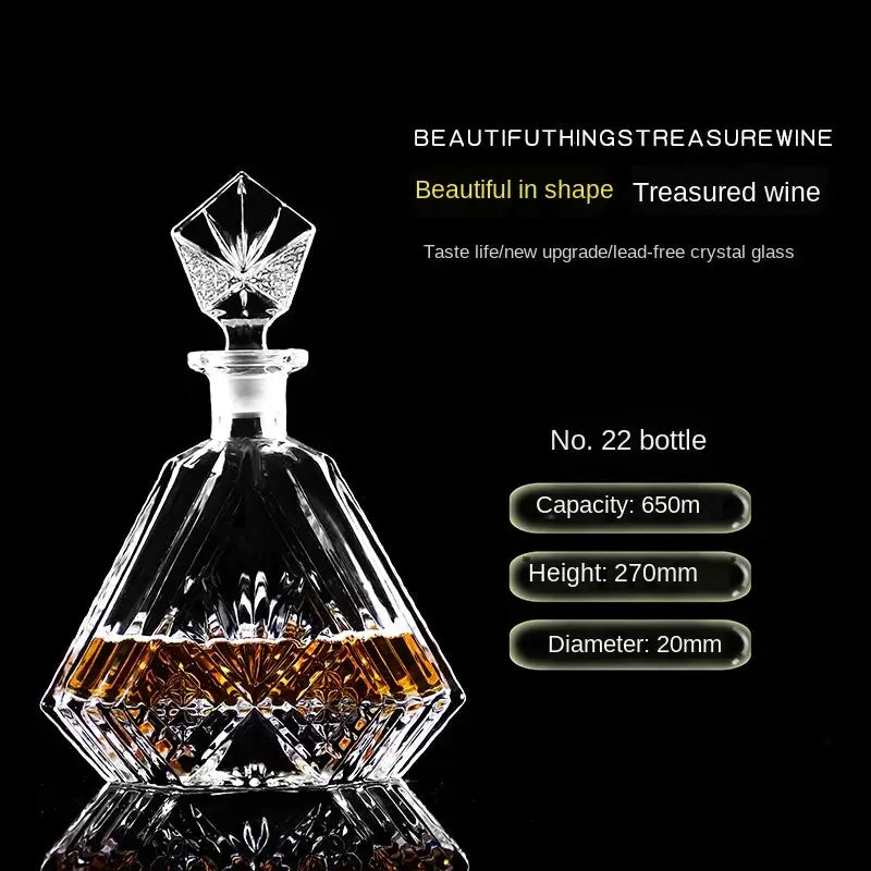 Crystal Glass Wine Red Bottle  Wine Decanter Whiskey Liqour Pourer Home Bar Vodka Beer Bottle Jar Jug JR colegio culinario de morelia