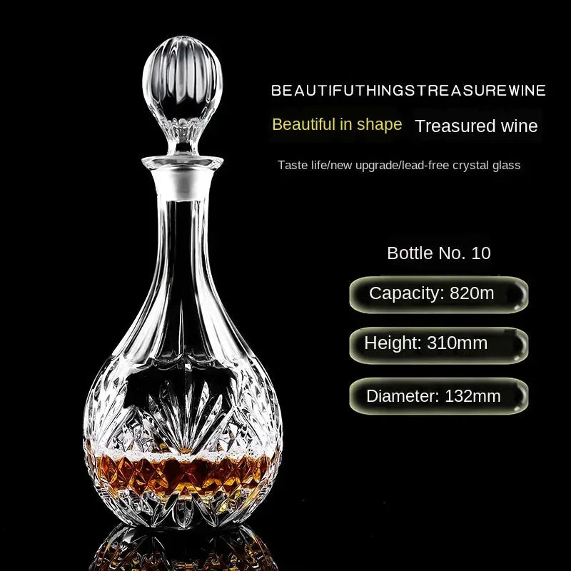 Crystal Glass Wine Red Bottle  Wine Decanter Whiskey Liqour Pourer Home Bar Vodka Beer Bottle Jar Jug JR colegio culinario de morelia