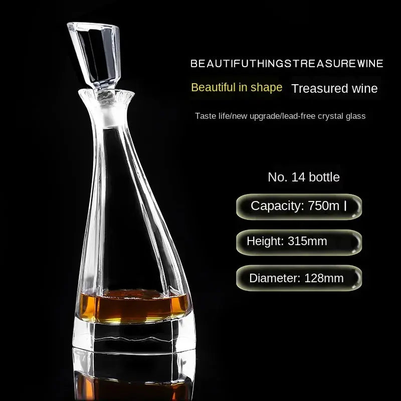 Crystal Glass Wine Red Bottle  Wine Decanter Whiskey Liqour Pourer Home Bar Vodka Beer Bottle Jar Jug JR colegio culinario de morelia