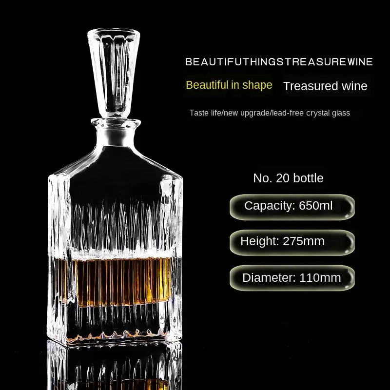 Crystal Glass Wine Red Bottle  Wine Decanter Whiskey Liqour Pourer Home Bar Vodka Beer Bottle Jar Jug JR colegio culinario de morelia