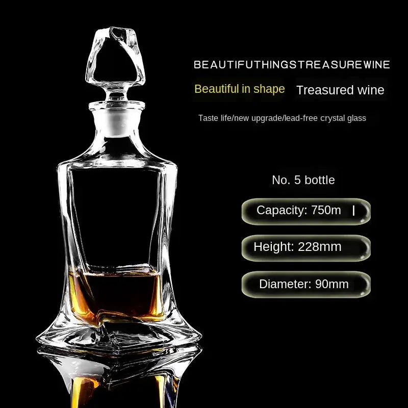 Crystal Glass Wine Red Bottle  Wine Decanter Whiskey Liqour Pourer Home Bar Vodka Beer Bottle Jar Jug JR colegio culinario de morelia