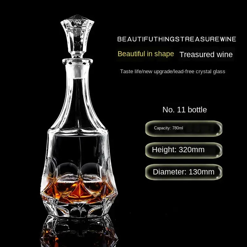 Crystal Glass Wine Red Bottle  Wine Decanter Whiskey Liqour Pourer Home Bar Vodka Beer Bottle Jar Jug JR colegio culinario de morelia