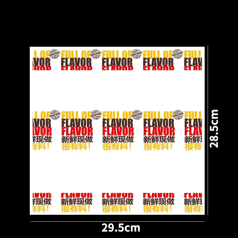 25Pcs Wax Paper Food Grade Grease Paper Food Wrappers Bread Sandwich Burger Fries Baking Tools Oilpaper Fast Food Customized colegio culinario de morelia