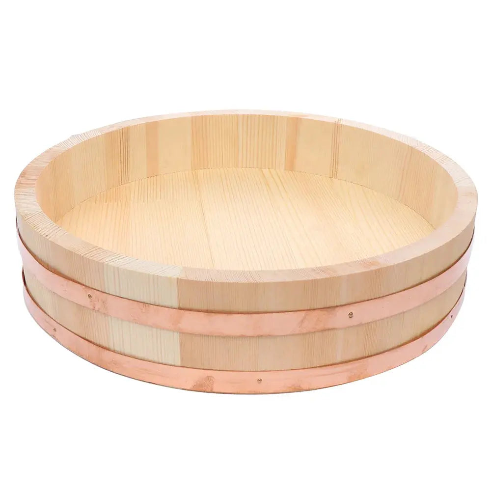 1pc Thick Wall Wooden Sushi Rice Bucket Hand Polished Japanese Hangiri Rice Mixing Tub Kitchen Dining Bar Accessories colegio culinario de morelia