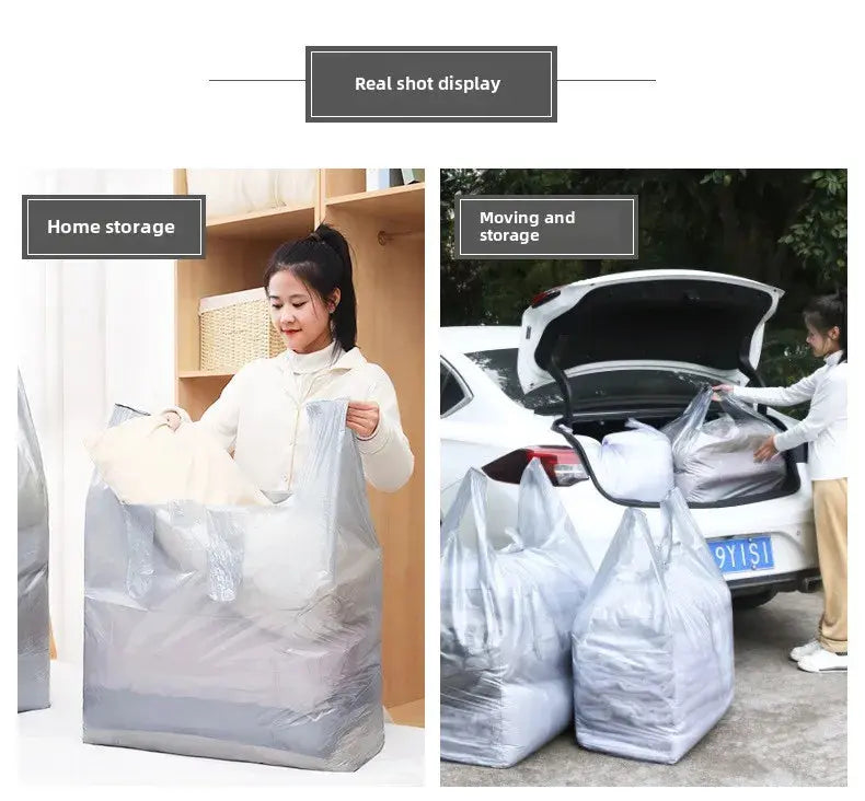 10PCS Large Capacity Plastic Bags Thicken Moving Packaging Bag Clothes Storage Bags for Toys Duvet Blanket Bedding Organizer colegio culinario de morelia