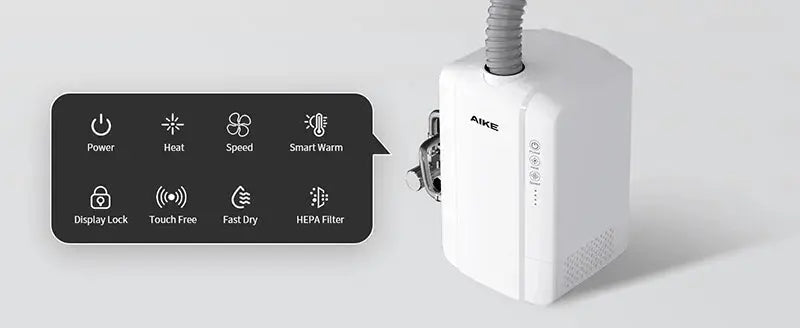 AIKE Automatic Air Hands Dryer Creative Hands Washing and Drying 2 in 1 Design Air Tap Bathroom Faucet with Hand Dryer AK7120 colegio culinario de morelia