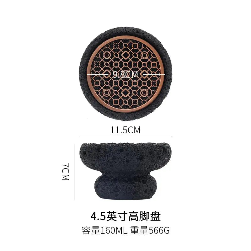 Japanese Tableware Rock Sushi Plate Coal Ball Volcanic Stone Swing Plate Steak Plate Hotel Creative Dining Plate Sushi Dish colegio culinario de morelia