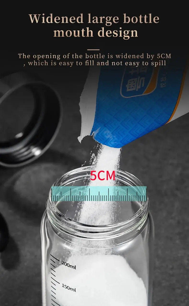 1pc Spice seasoning  bottle  kitchen supplies glass transparent sugar bottle with spoon seasoning bottle Salt and Pepper bottle colegio culinario de morelia