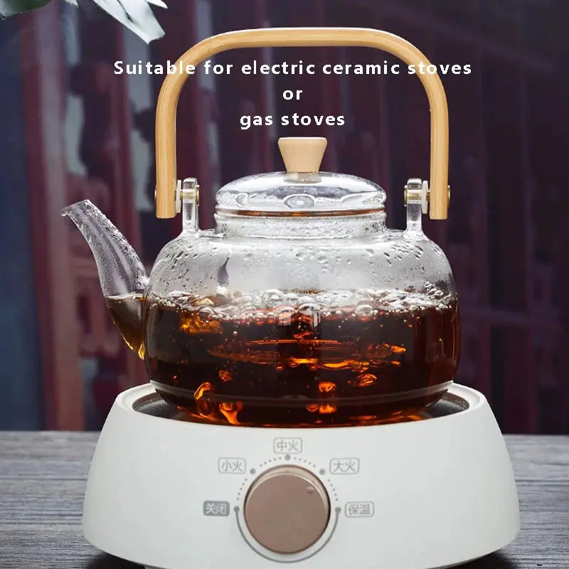 Heat Resistant Glass Teapot with Tea Strainer Infuser Flower Kettle for Electric Ceramic Stoves Kung Fu Teaware for Gas Stoves colegio culinario de morelia