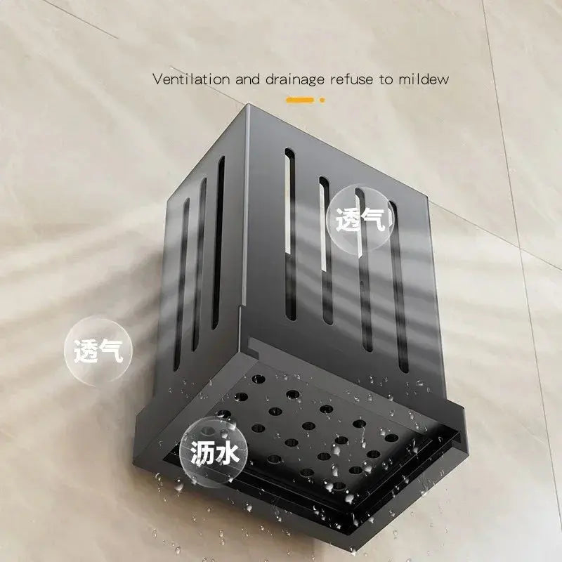 1pcs Kitchen Utensil Rack-Multifunctional Draining Chopstick Holder,Wall-Mounted or Freestanding Cutlery Storage Box, Plastic colegio culinario de morelia