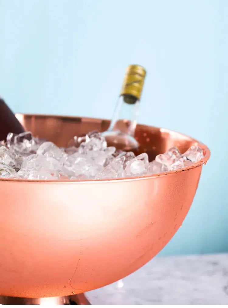 3L Bottle Cooler 304 Stainless Steel Deer Head Ear Can Cooler Champagne Bowl Bucket Keg Double Wall Beer Ice Bucket Bar Supplies colegio culinario de morelia