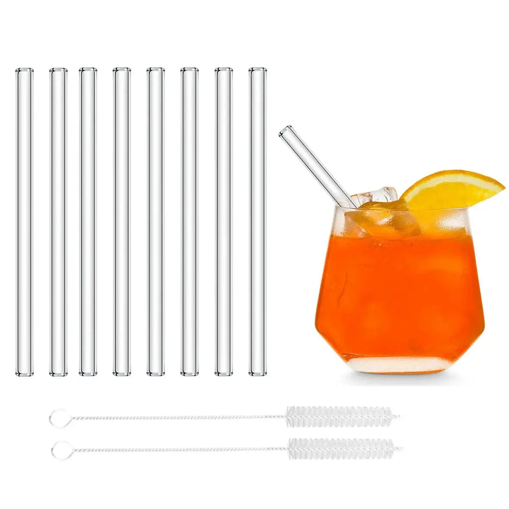 6'' Short Glass Drinking Straws Mini Reusable Eco-friendly Glass Straws for Cocktail Beer Wine Bar Drinkware Accessory Barware colegio culinario de morelia