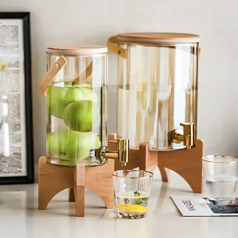 Glass Cold Kettle High-Temperature Resistant Commercial Juice Tank for Home Use Summer Beverage Storage for Kitchen & Bar Chef's Market