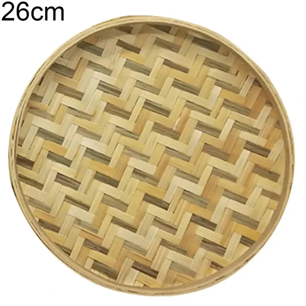 Bamboo Sieve Handmade Natural Bamboo Basket Storage Container Weaving Sieve Fruit Tea Basket Storage Organizer Storage Trays colegio culinario de morelia