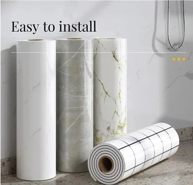 1 roll marble thick foam imitation ceramic tile self-adhesive wallpaper bedroom wallpaper bathroom waterproof wall sticker Chef's Market